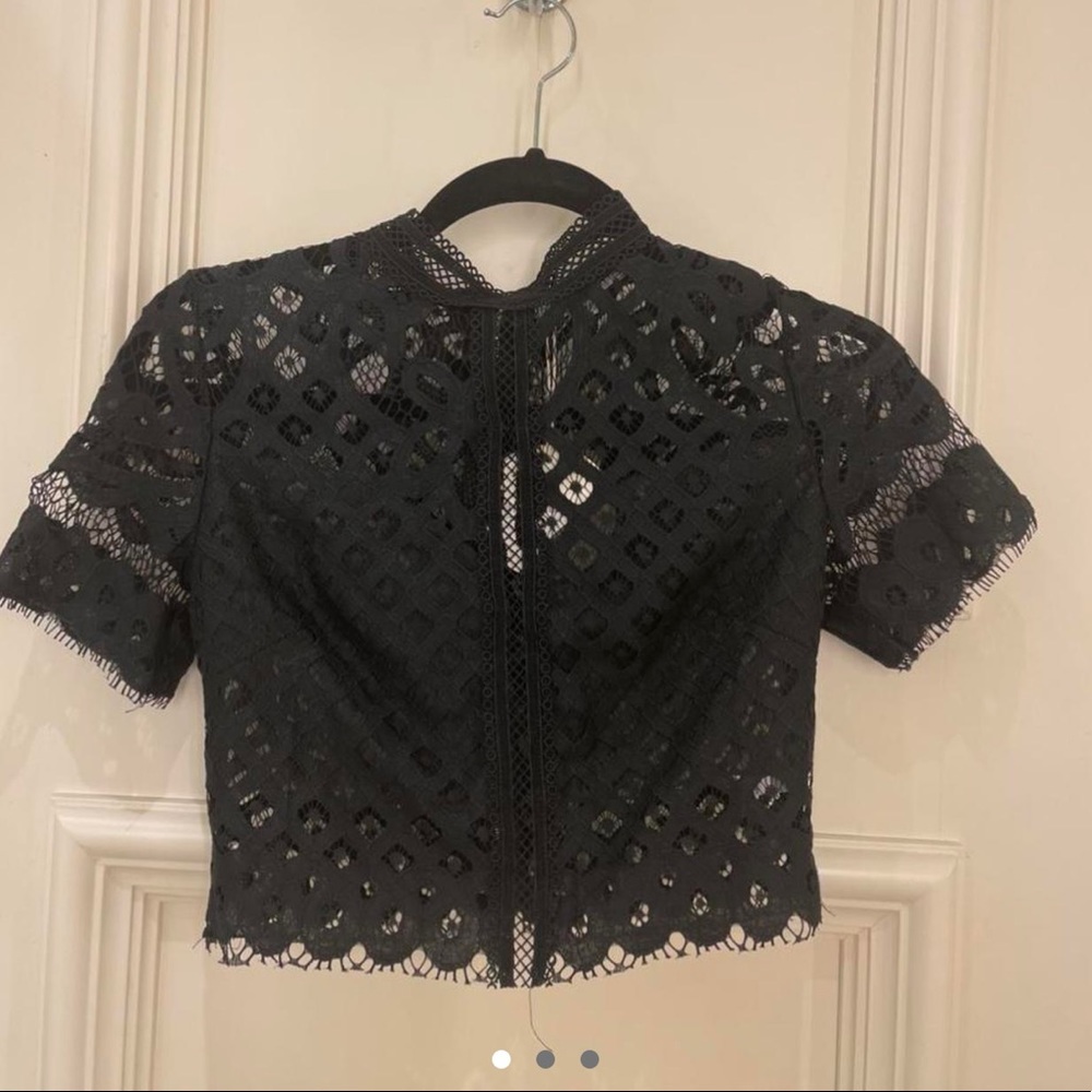 Nasty Gal Sheer Lace Top